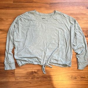 Madewell MWL long sleeve cropped tee XXL 2XL mint green t shirt